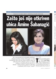 Zašto još nije otkriven ubica Amine Šabanagić