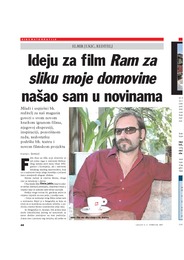 Ideju za film Ram zasliku moje domovine našao sam u novinama