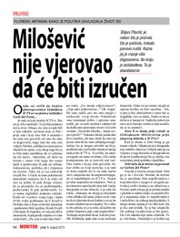 Milošević nije vjerovao da će biti izručen