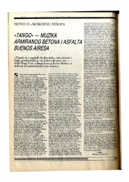 TANGO« - MUZIKA ARMIRANOG BETONA I ASFALTA BUENOS AIRESA