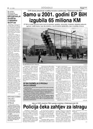Samo u 2001. godini EP BiH izgubila 65 miliona KM
