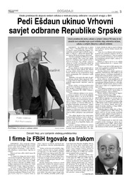 Pedi Ešdaun ukinuo Vrhovni  savjet odbrane Republike Srpske