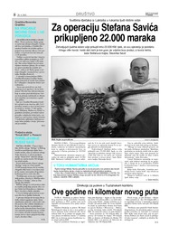 Za operaciju Stefana Savića prikupljeno 22.000 maraka
