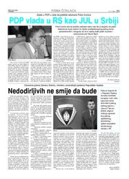 PDP vlada u RS kao JUL u Srbiji