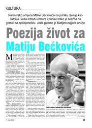 Poezija život za Matiju Bećkovića