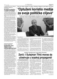 Zarić I Sulejman Tihić morao da učestvuje u srpskoj propagandi