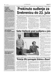 Prekinuto suđenje za  Srebrenicu do 23. jula