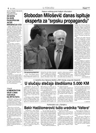 Slobodan Milošević danas ispituje eksperta za srpsku propagandu