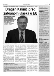 Dragan Kalinić pred  zabranom ulaska u EU