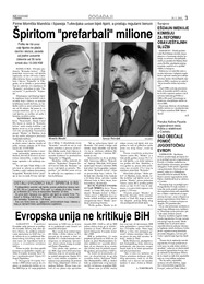 Evropska unija ne kritikuje BiH