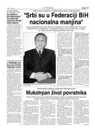 Srbi su u Federaciji BiH nacionalna manjina
