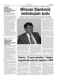 Milovan Stanković nedostupan sudu