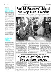 Radnici Ratarstva blokirali put Banja Luka