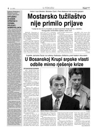 U Bosanskoj Krupi srpske vlasti odbile mirno rješenje krize