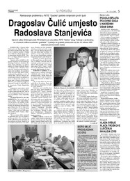 Dragoslav Čulić umjesto Radoslava Stanjevića