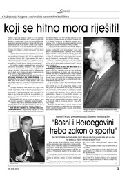 Bosni i Hercegovini  treba zakon o sportu