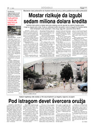Mostar rizikuje da izgubi sedam miliona dolara kredita