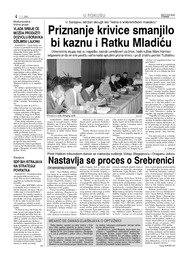Nastavlja se proces o Srebrenici
