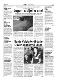 Sanja Vuleta tvrdi da je  Oliver Jakešević ubica