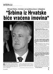 Srbima iz Hrvatske biće vraćena imovina