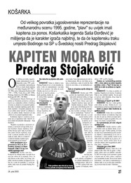 KAPITEN MORA BITI Predrag Stojaković