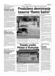 Produženo deminiranje kasarne "Ramiz Salčin"