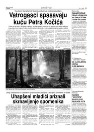 Vatrogasci spasavaju kuću Petra Kočića
