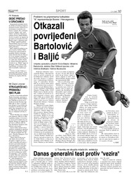 Otkazali  povrijeđeni  Bartolović  i Baljić