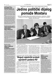Jedino politički dijalog pomaže Mostaru