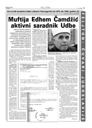 Muftija Edhem Čamdžić aktivni saradnik Udbe