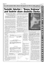 Teološki fakultet i "Bosna Srebrena" pod budnim okom doušnika Slavka