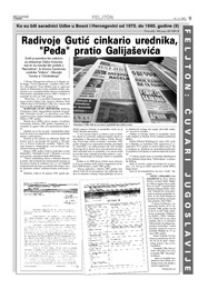 Radivoje Gutić cinkario urednika, "Peđa" pratio Galijaševića