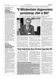S Miloševićem dogovoreno povlačenje JNA iz BiH