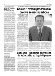 Čolak: Hrvatski predstavnici protive se načinu izbora