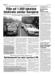 Više od 1.000 taksista blokiralo centar Sarajeva