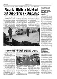 Radnici tijelima blokirali put Srebrenica Bratunac