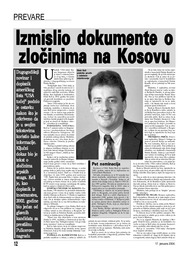 Izmislio dokumente o zločinima na Kosovu