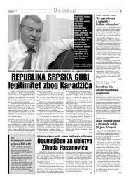 REPUBLIKA SRPSKA GUBI legitimitet zbog Karadžića