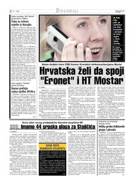 Hrvatska želi da spoji "Eronet" i HT Mostar