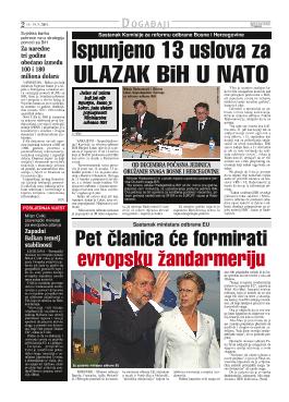 Ispunjeno 13 uslova za ULAZAK BiH U NATO