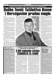 Duško Tomić Tužilaštvu Bosne  i Hercegovine prodao maglu
