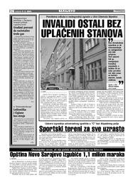 Opština Novo Sarajevo izgubiće 1,1 milion maraka