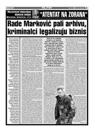 ATENTAT NA ZORANA" Rade Marković pali arhivu, kriminalci legalizuju biznis