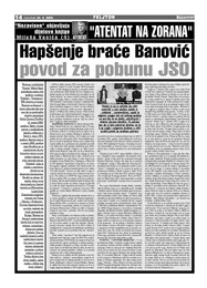 Hapšenje braće Banović povod za pobunu JSO