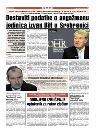 Dostaviti podatke o angažmanu jedinica izvan BiH u Srebrenici