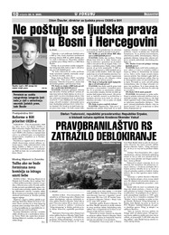 Ne poštuju se ljudska prava u Bosni i Hercegovini