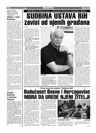 Budućnost Bosne i Hercegovine MORA DA UREDE NJENI ŽITELJI