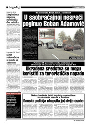 U saobraćajnoj nesreći poginuo Boban Adamović