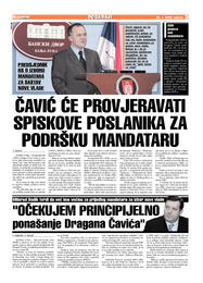 OČEKUJEM PRINCIPIJELNO ponašanje Dragana Čavića