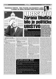 UBISTVO Zorana Đinđića bilo je političko UBISTVO